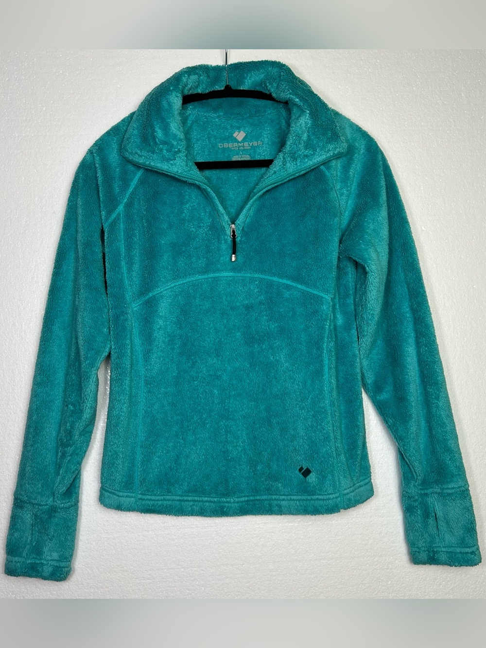 Obermeyer Furry Fleece top in a teal "Mermaid" size L girls